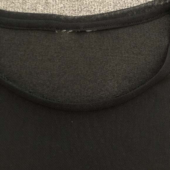 Sheer Black T-shirt With Flowers - Picture 4 of 5